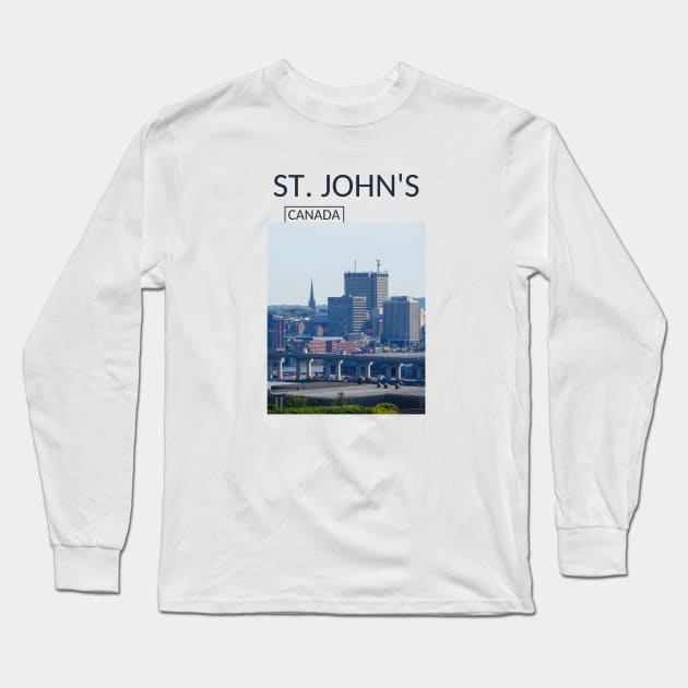 St Johns Newfoundland and Labrador Canada Gift for Canadian Canada Day Present Souvenir T-shirt Hoodie Apparel Mug Notebook Tote Pillow Sticker Magnet Long Sleeve T-Shirt by Mr. Travel Joy